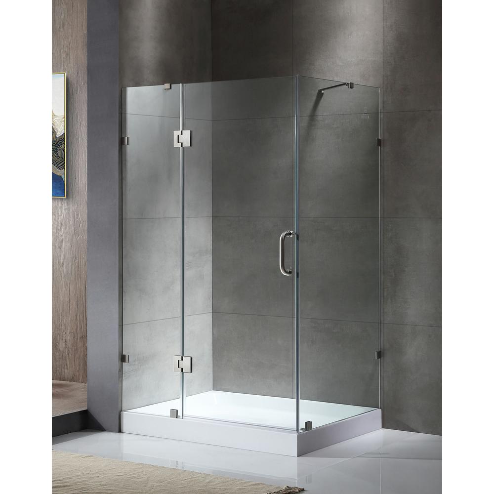 ANZZI Archon Series 46 in. x 72 in. Frameless Corner ...