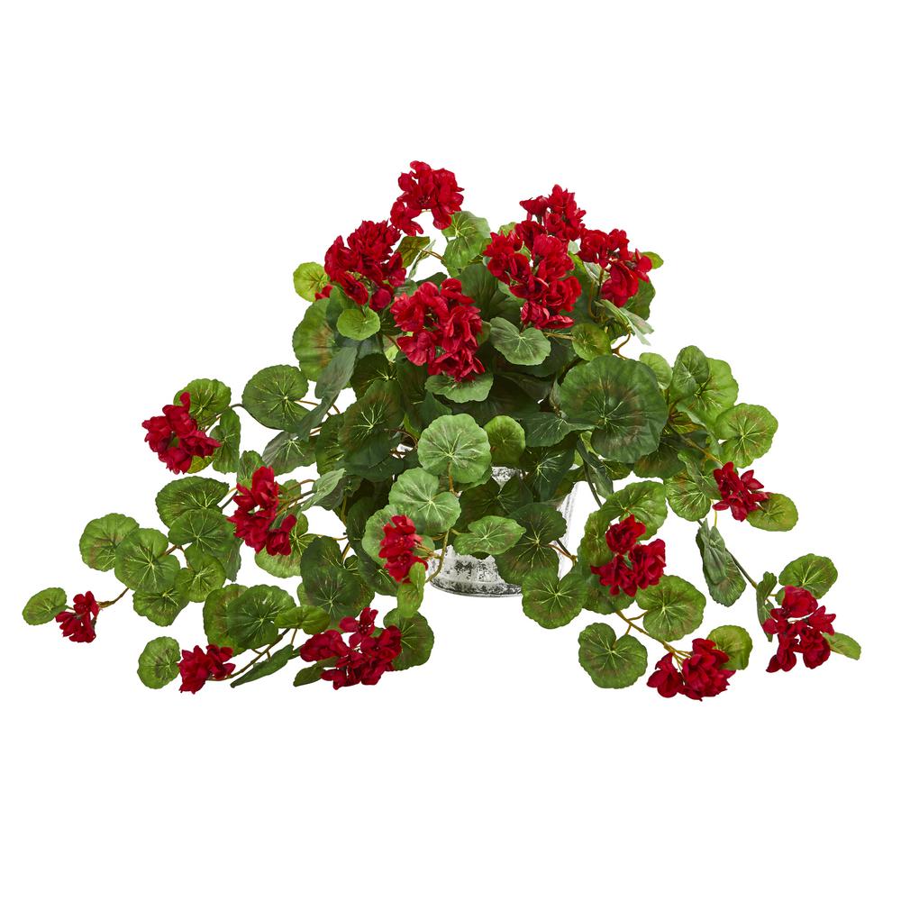 Nearly Natural Geranium Artificial Plant in Vintage ...