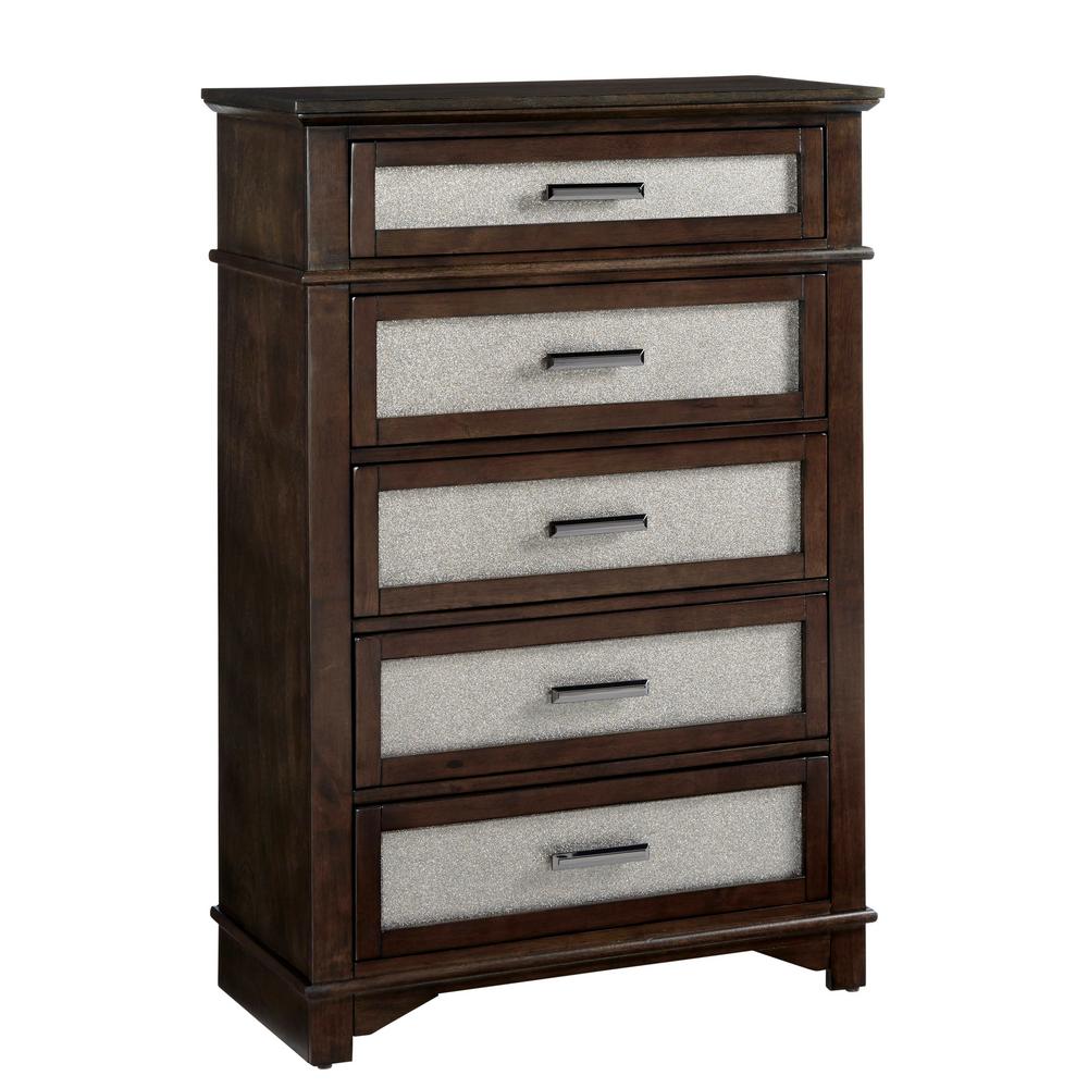 South S Morning Dew 5 Drawer Chocolate Chest 9016035 The Home Dazzle 5 Drawer Chocolate And Champagne Chest