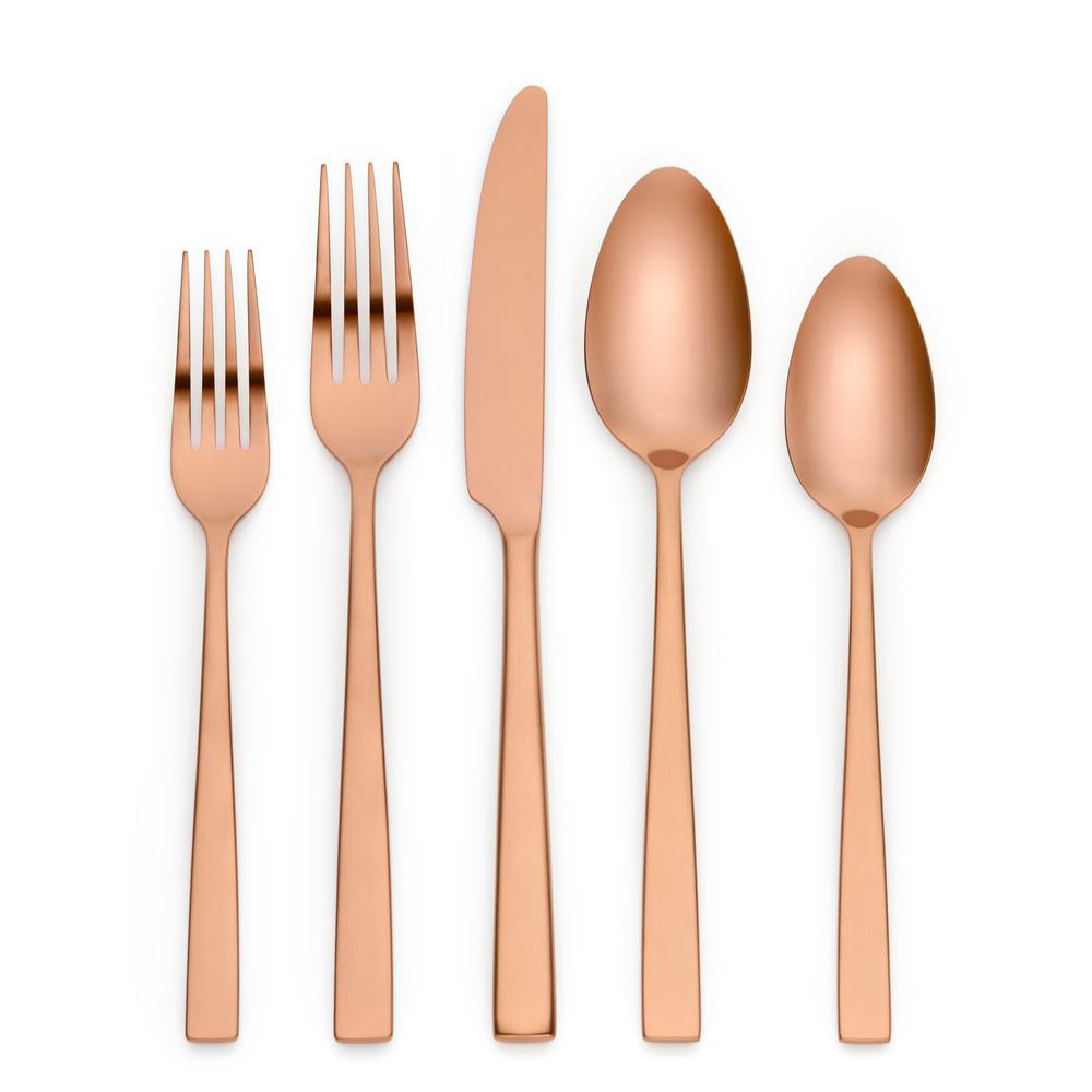 Kathryn 20-Piece Copper 18/0 Stainless Steel Flatware Set (Service for 4)