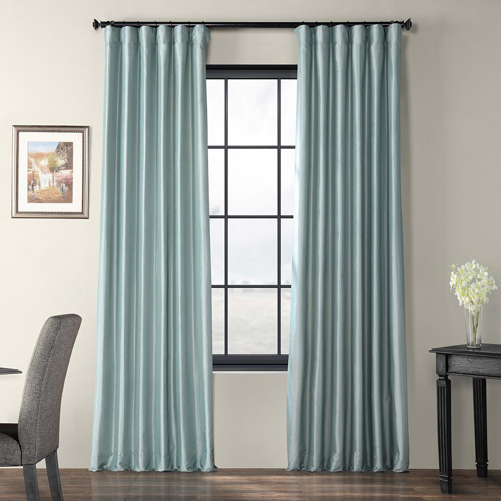 Exclusive Fabrics Furnishings Robins Egg Blue Faux Silk Taffeta