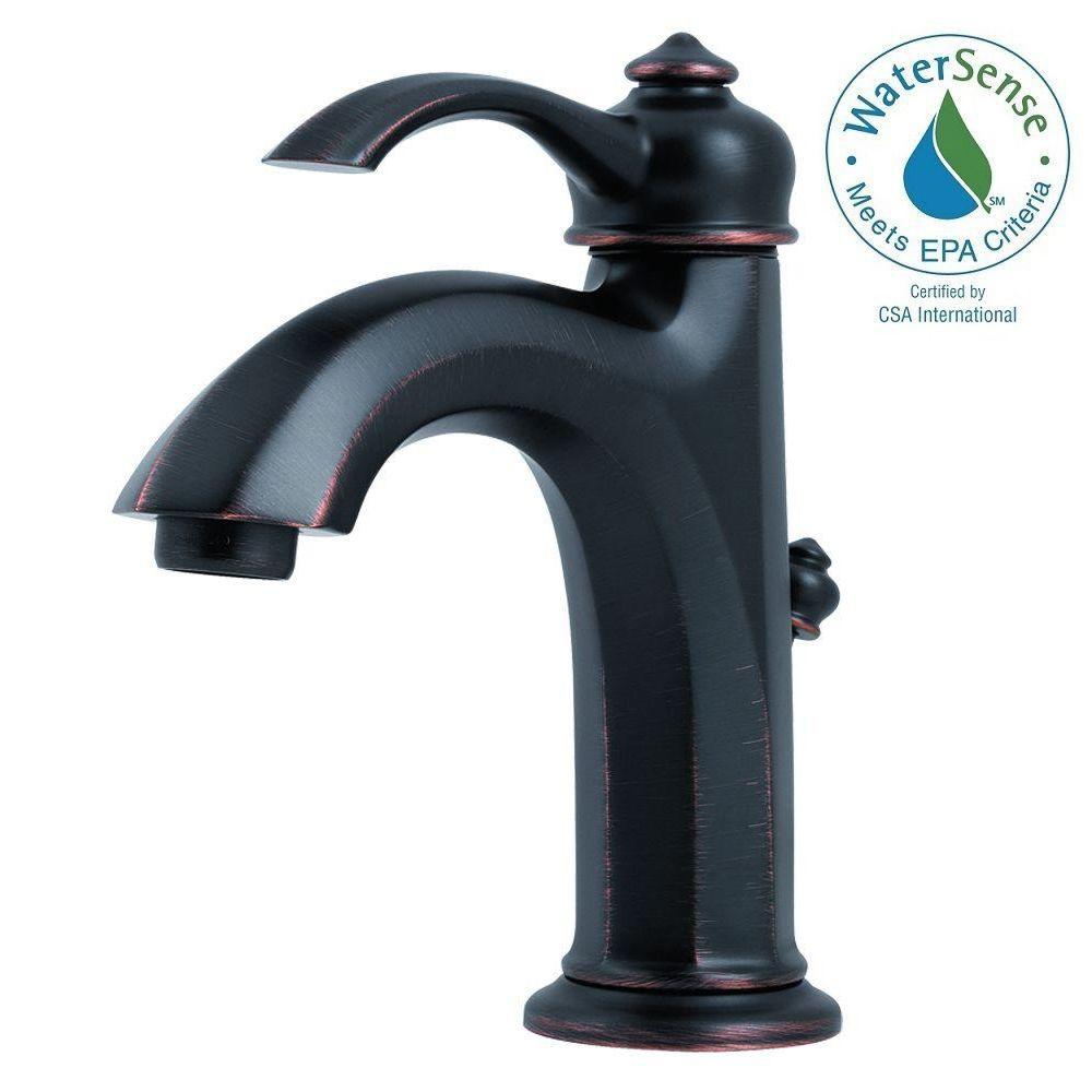 Pfister Portola 4 in. Centerset SingleHandle HighArc Bathroom Faucet