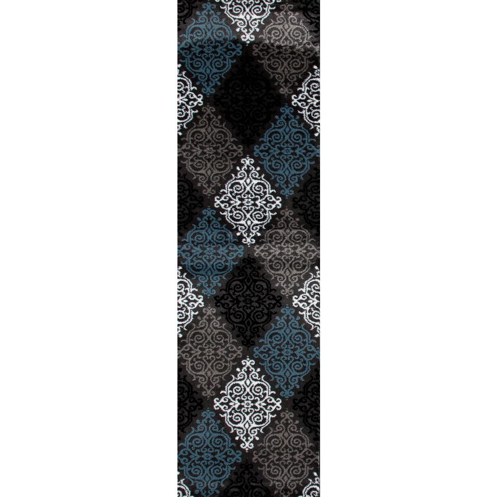 Modern Transitional Soft Damask 111 Gray Indoor 2 Ft X 7 Area Modern Transitional Soft Damask 111 Gray Indoor 2 Ft X 7 Area Runner