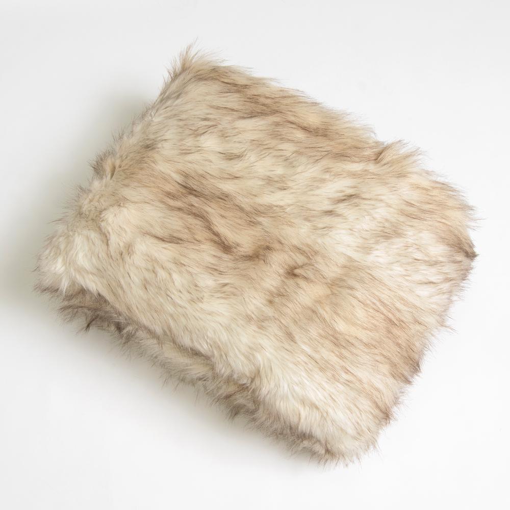 Best Home Fashion Champagne Fox Faux Fur Throw 58 In X 60 In Throw Champagne Fox 60 The Home Depot