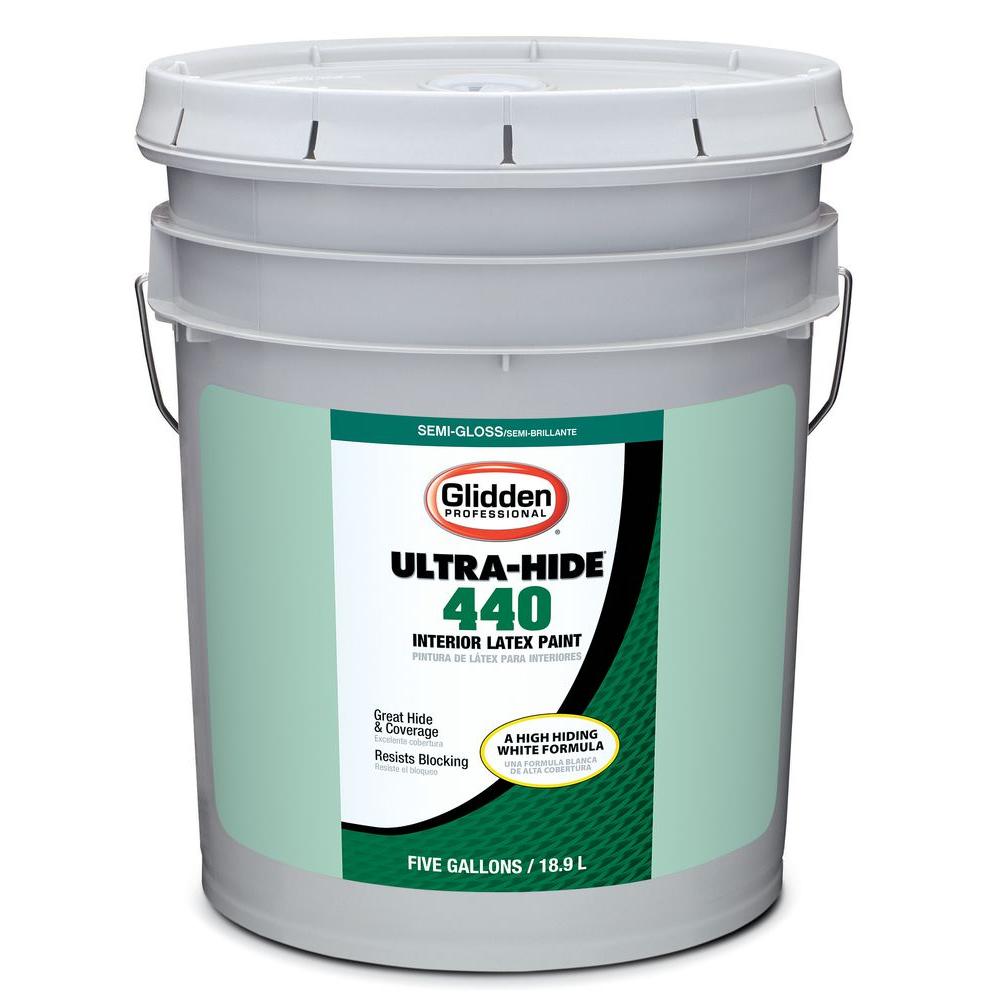 Glidden Professional 5 gal. UltraHide 440 SemiGloss White Interior
