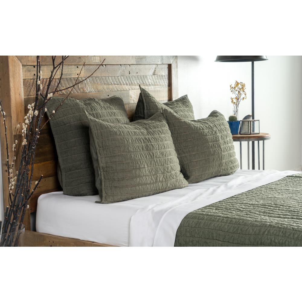 Heirloom Olive Solid Queen Quilt V141016 The Home Depot