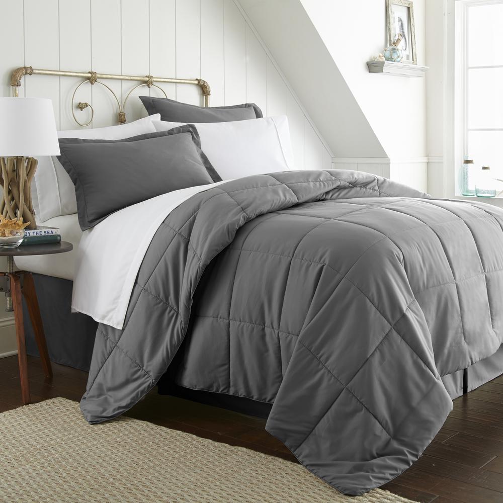 Becky Cameron Performance 6 Piece Gray Twin Xl Bed In A Bag Set