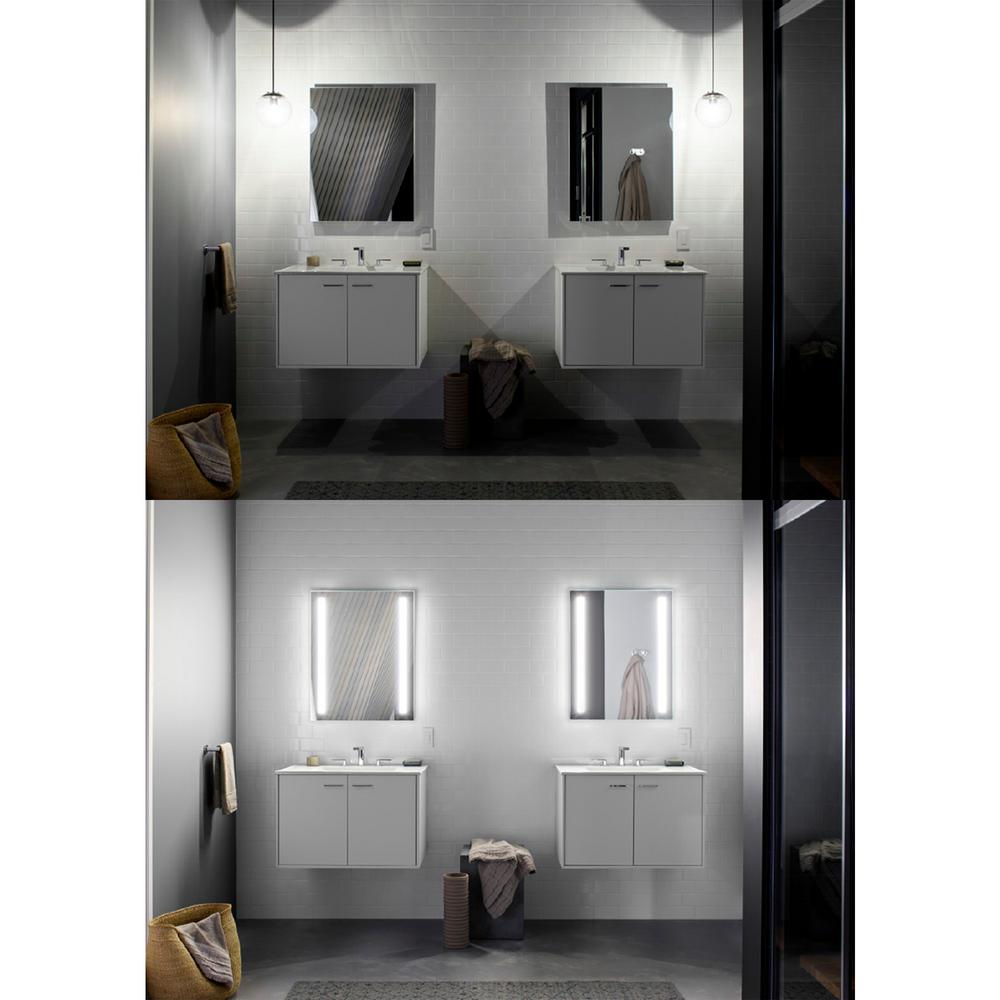 Kohler Verdera 24 In W X 33 H Lighted Mirror 99571 Tl Na The Home Depot - Kohler Bathroom Mirror With Light Kohler Verdera 24 In W X 33 H Lighted Mirror 99571 Tl Na The Home Depot - Kohler Bathroom Mirror With Light