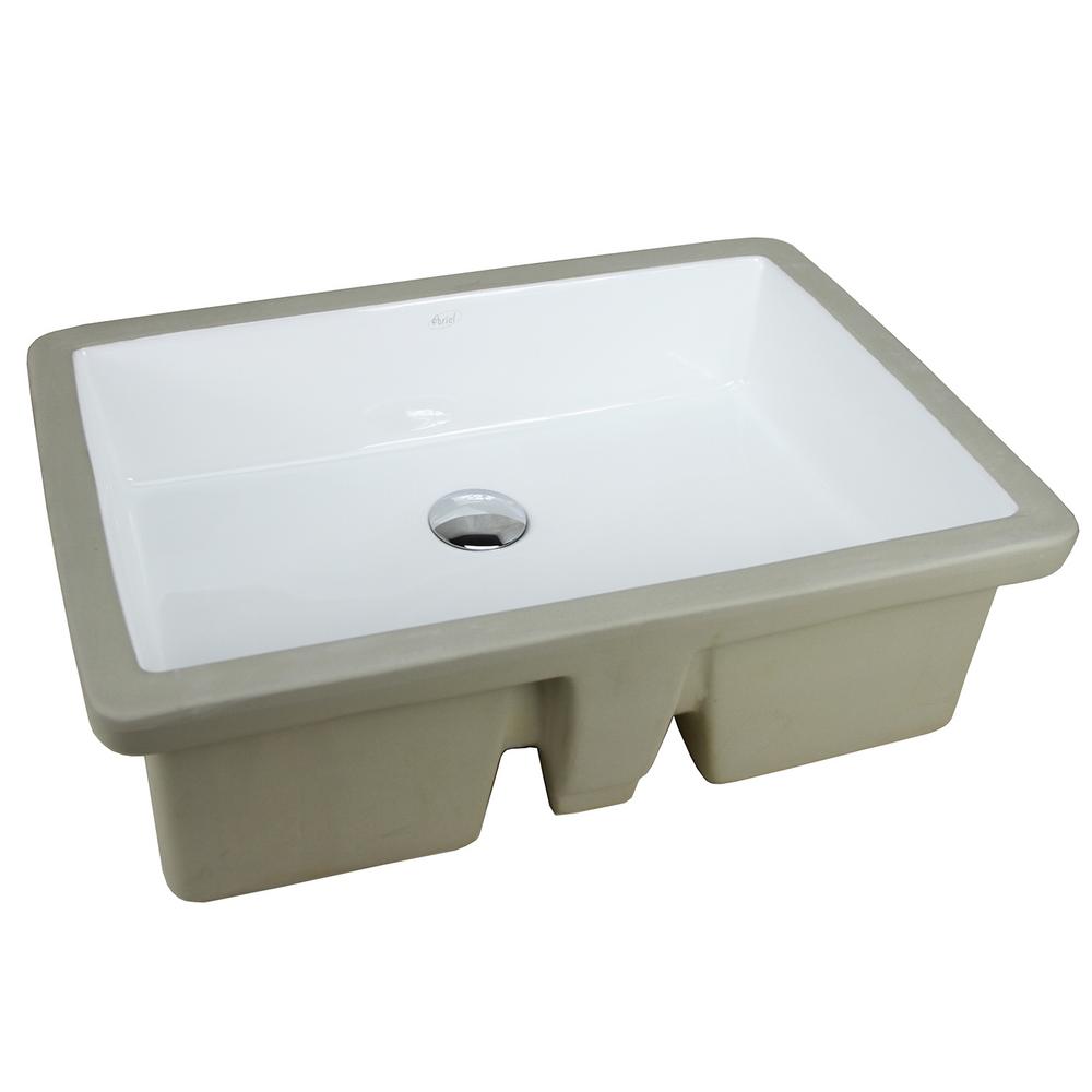 KOHLER Caxton Rectangle Under Mount Bathroom Sink in WhiteKR200000