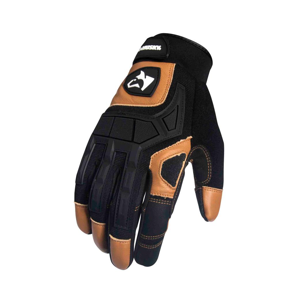 husky large xtreme duty mechanic goat leather glove 2 pack ga8734