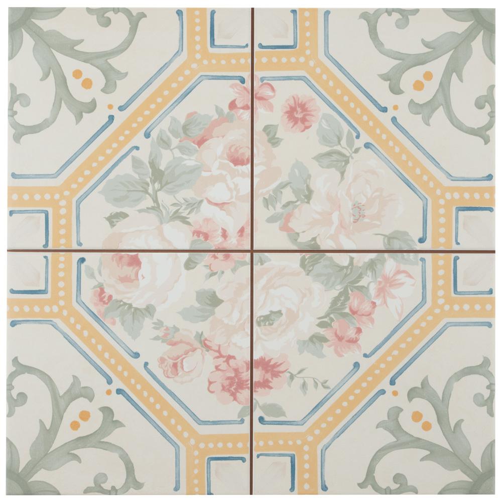 Merola Tile Victorian Lure 13 In X Ceramic Floor And Wall 12 2 Sq Ft Case