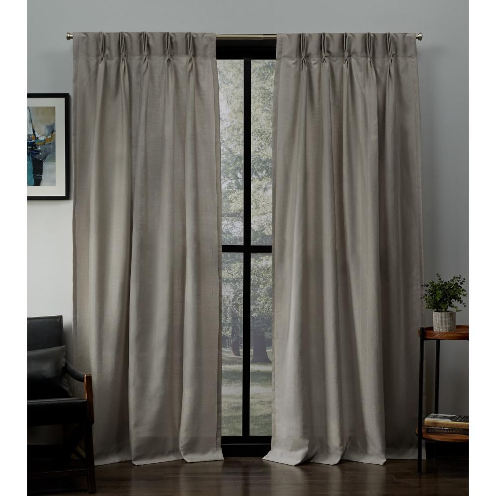 Exclusive Home Curtains Loha 27 In W X 84 In L Linen Blend Pinch