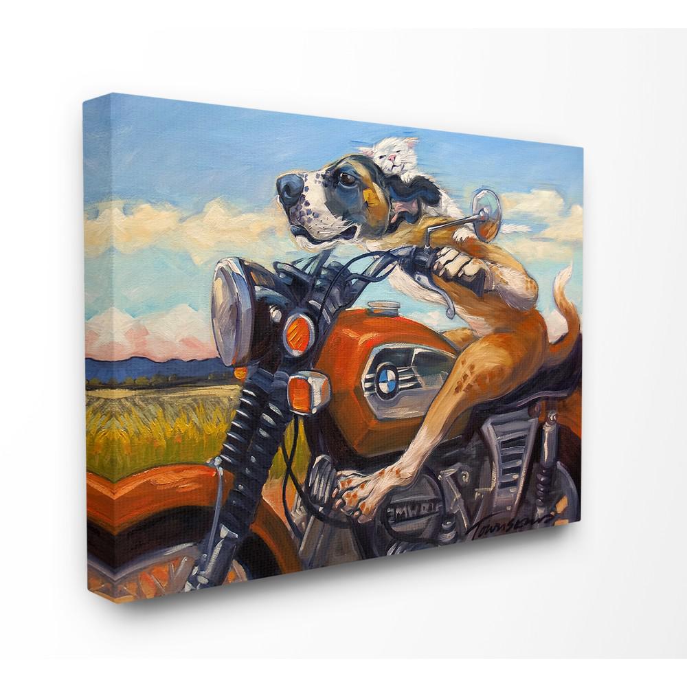 The Stupell Home Decor Collection 30 In X 40 In Dog And Cat On