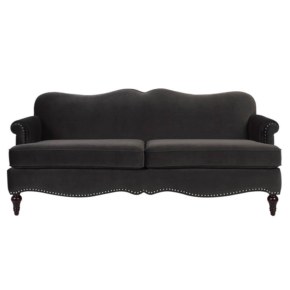 Jennifer Taylor Legacy Dark Charcoal Grey Camelback Sofa 63060 3 860 Jennifer Taylor Legacy Dark Charcoal Grey Camelback Sofa
