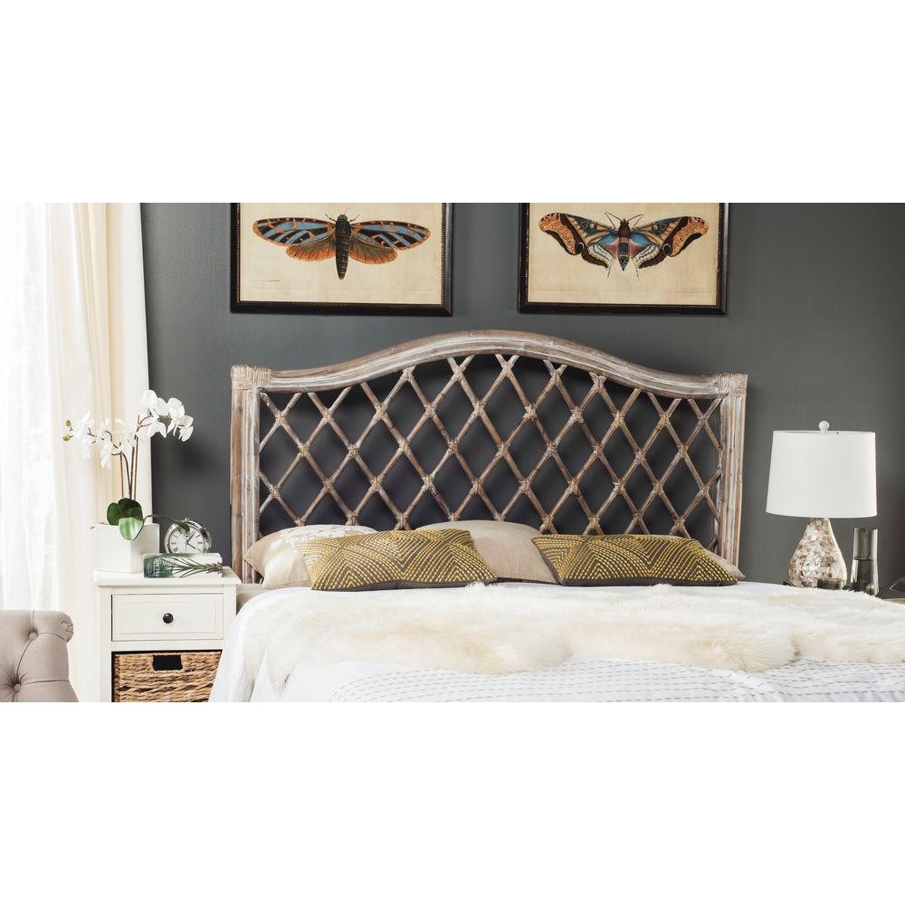 Safavieh Beds Headboards Bedroom Furniture The Home Depot Gabrielle Antique Grey Queen Headboard
