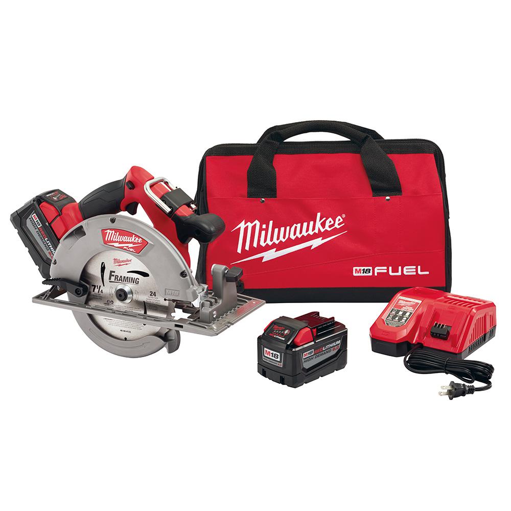 Milwaukee Circular Saw Kit Brushless Cordless LED Light 18 Volt 7-1/4 ...