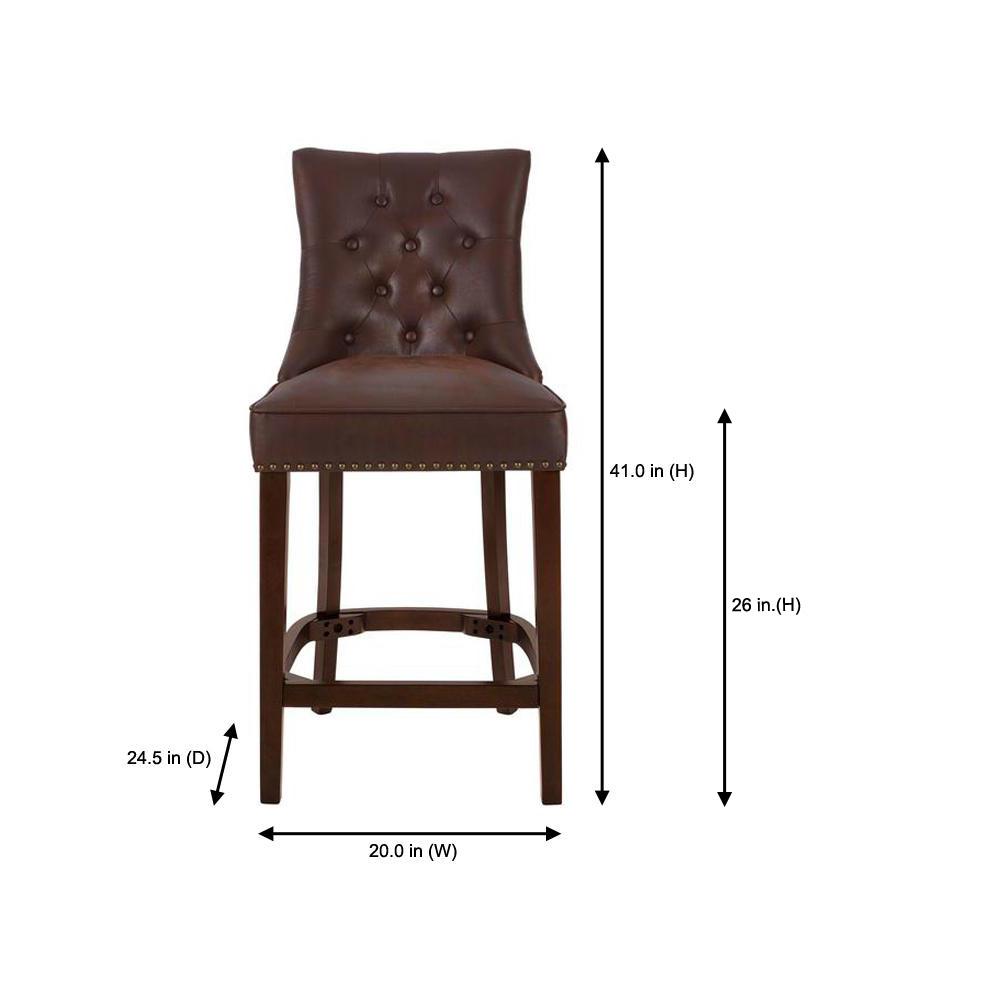 Upholstered Bar Stools With Nailheads Propercase