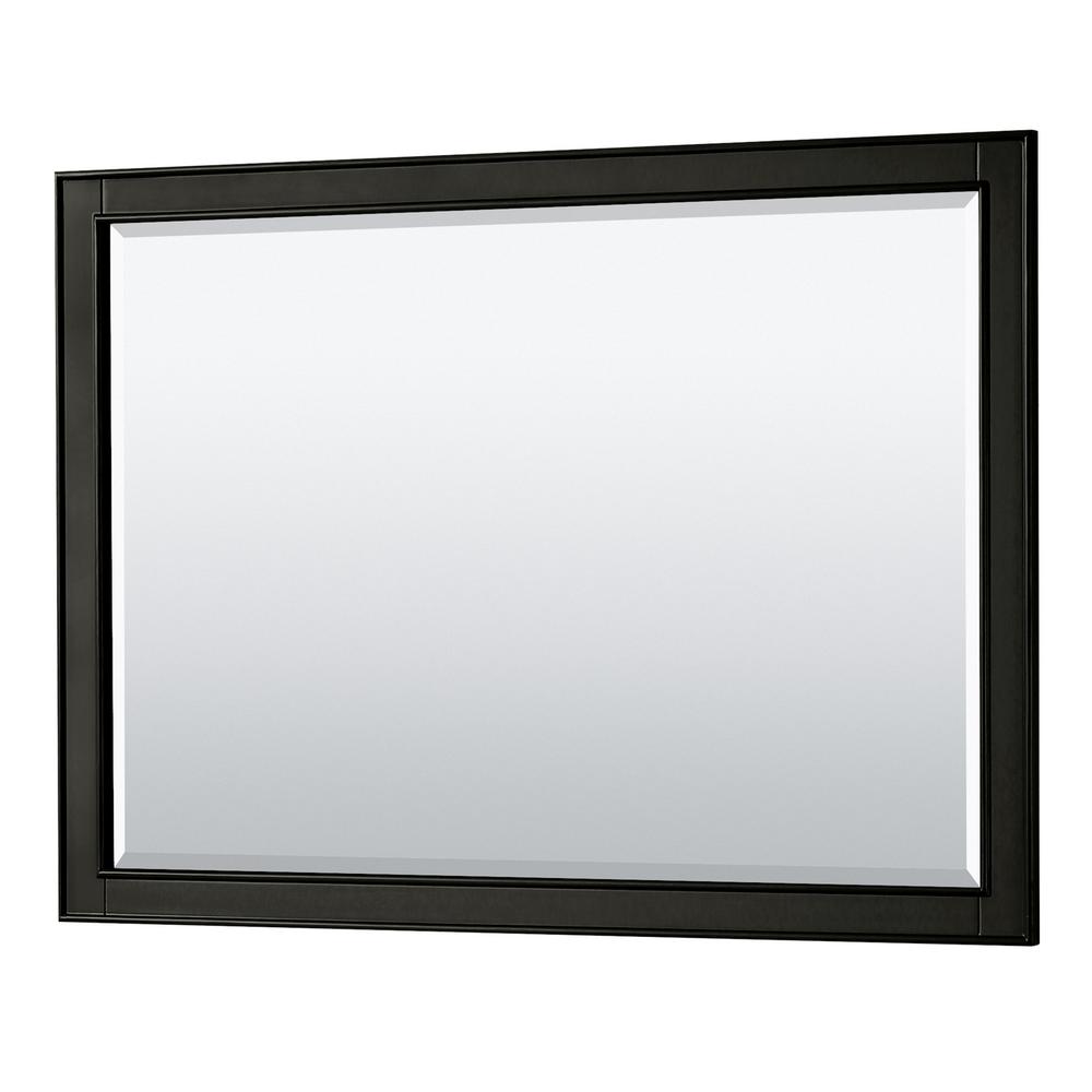 Wyndham Collection Deborah 46 in. W x 33 in. H Framed Wall Mirror in Dark EspressoWCS2020M46DES