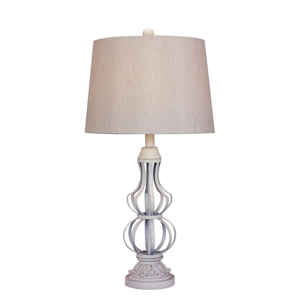 antique white table lamp