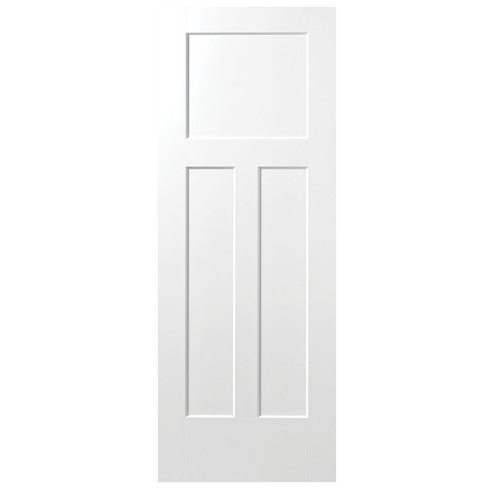 Masonite 36 in. x 80 in. Winslow Primed 3Panel Solid Core Composite