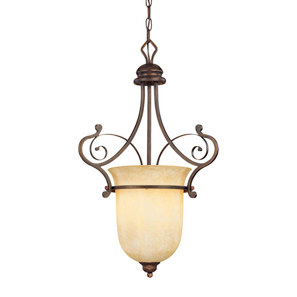 Millennium Lighting 1 Light Rubbed Bronze Pendant With Turinian Millennium Lighting 1 Light Rubbed Bronze Pendant With Turinian Scavo Glass