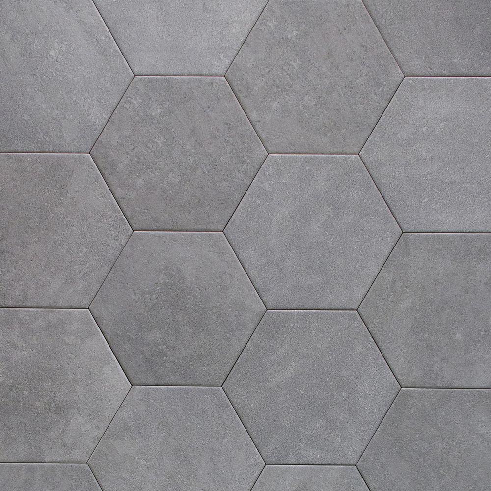 Ivy Hill Tile Sanskrit Gray Hex 886 In X 1020 In Matte Porcelain Floor And Wall Tile 947 2456