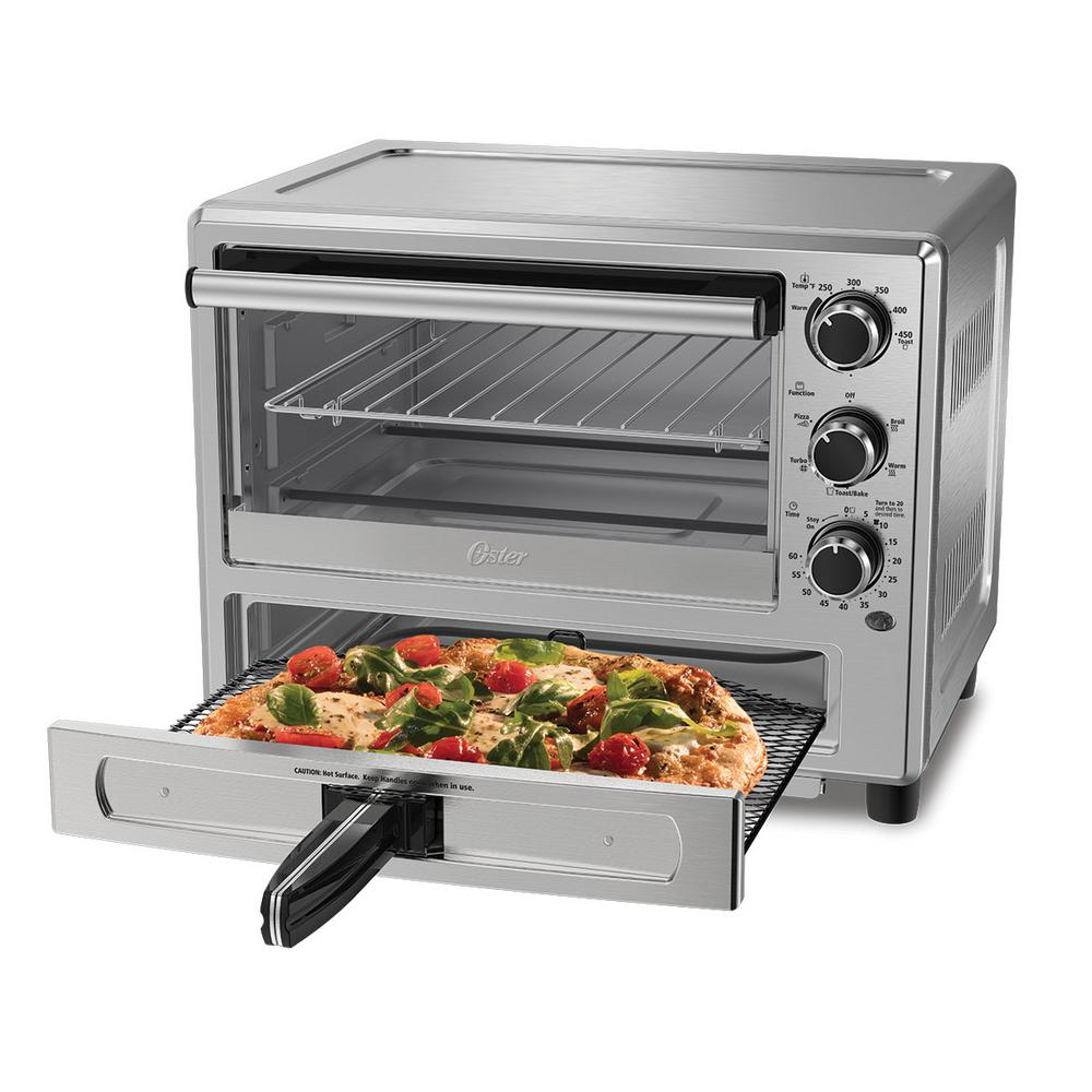 UPC 034264486591 product image for Oster 1400 Watt Brushed Stainless Steel Convection Countertop Oven with Pizza Dr | upcitemdb.com