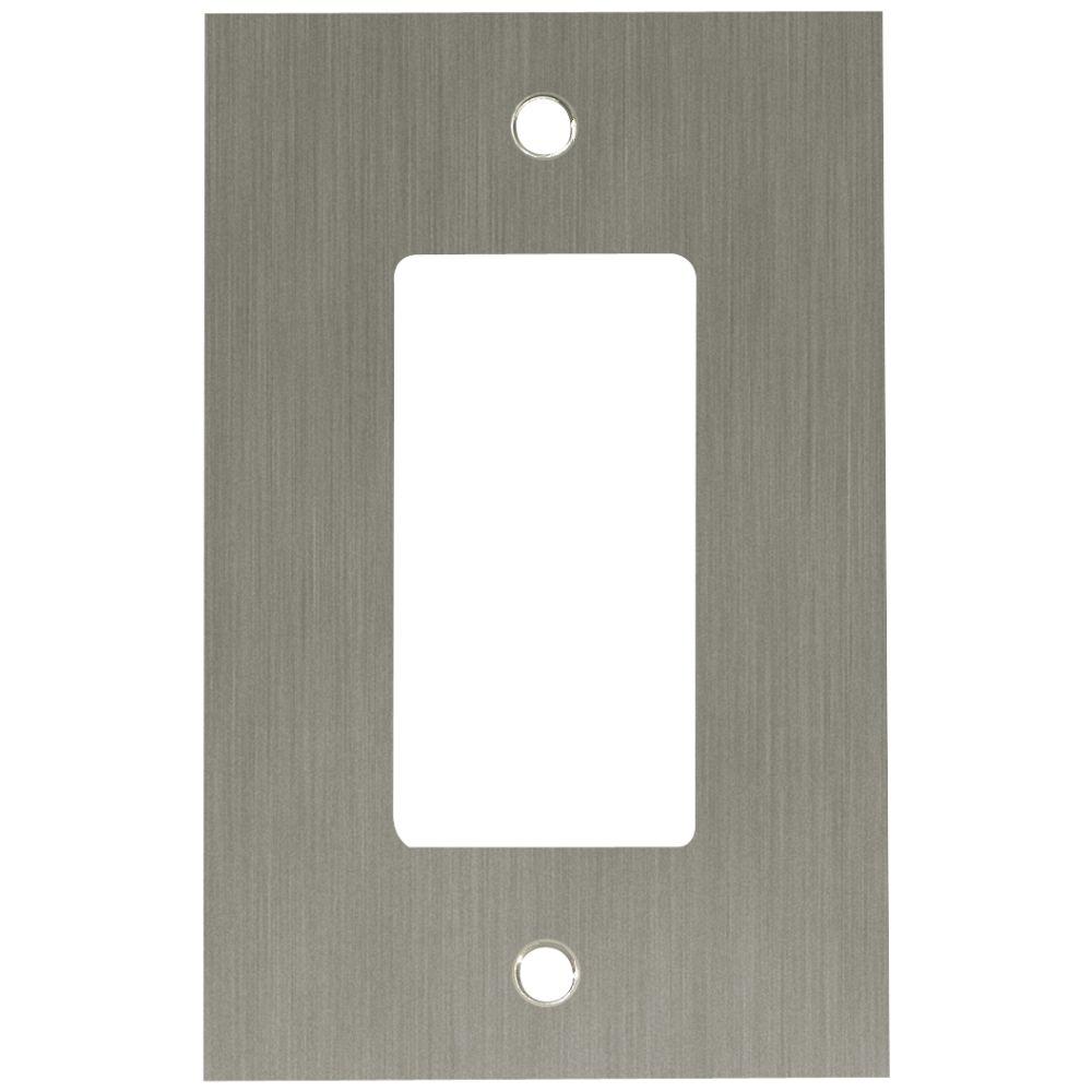 Liberty Concave Decorative Single Rocker Switch Plate, Satin Nickel