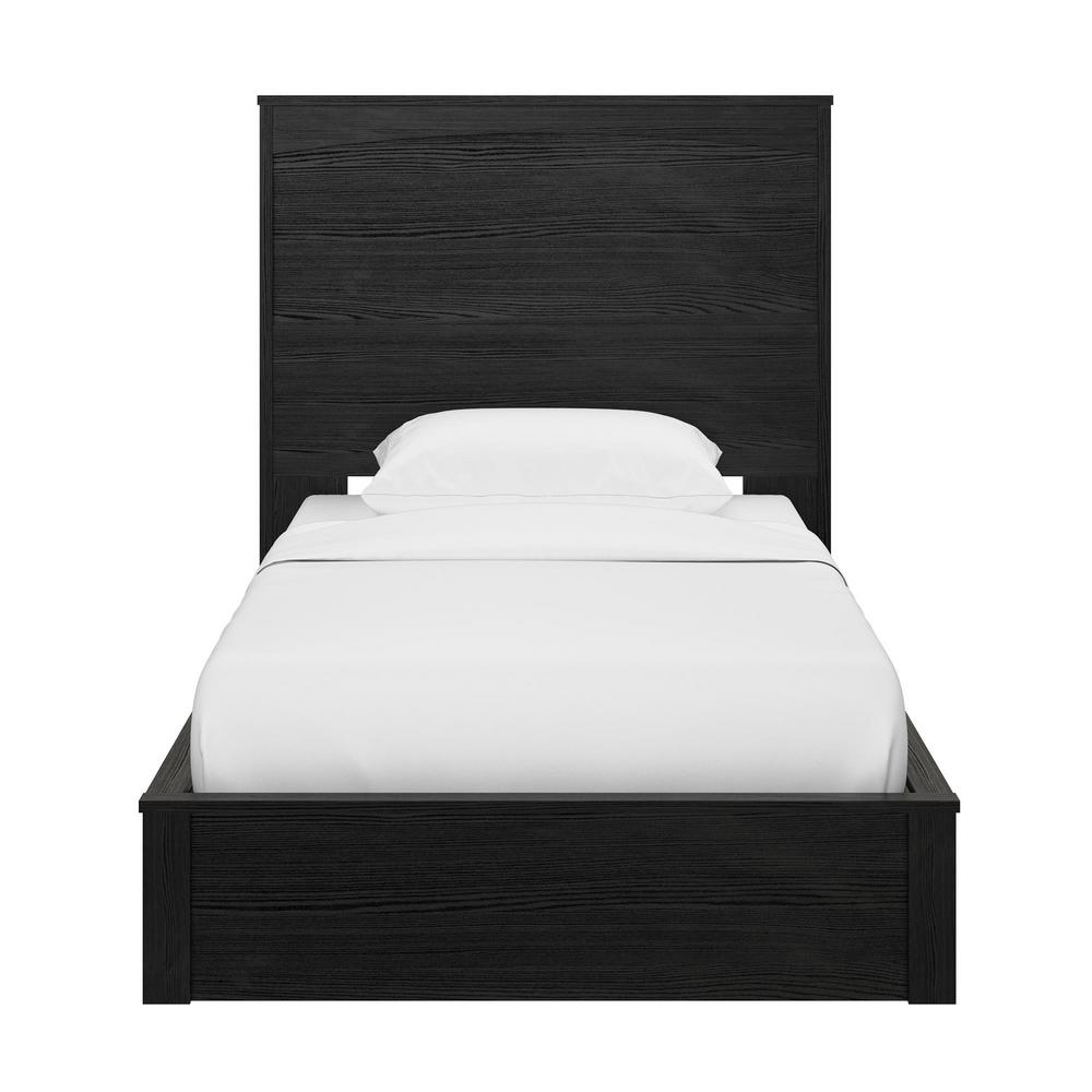 Ameriwood Crescent Point Black Oak Twin Sized Bed And Headboard Ameriwood Crescent Point Black Oak Twin Sized Bed And Headboard