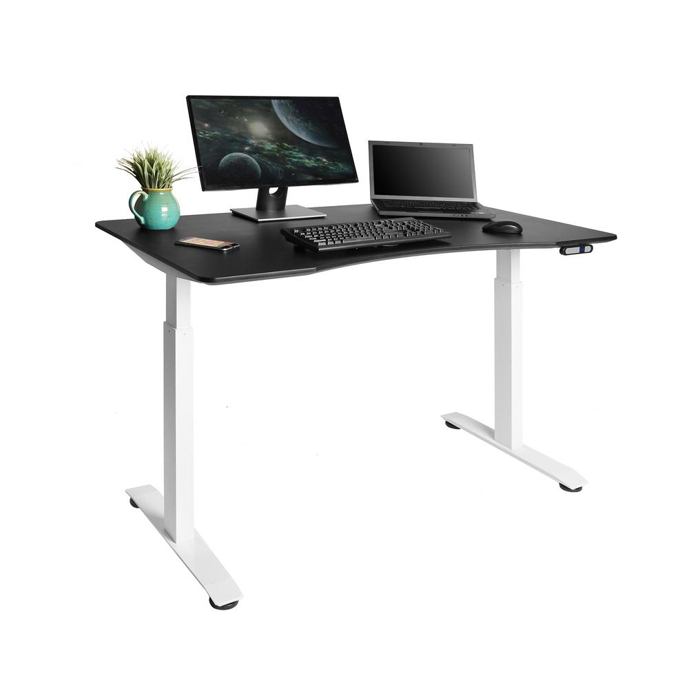 Seville Classics AIRLIFT Black/ White Electric S2 Standing Desk Frame
