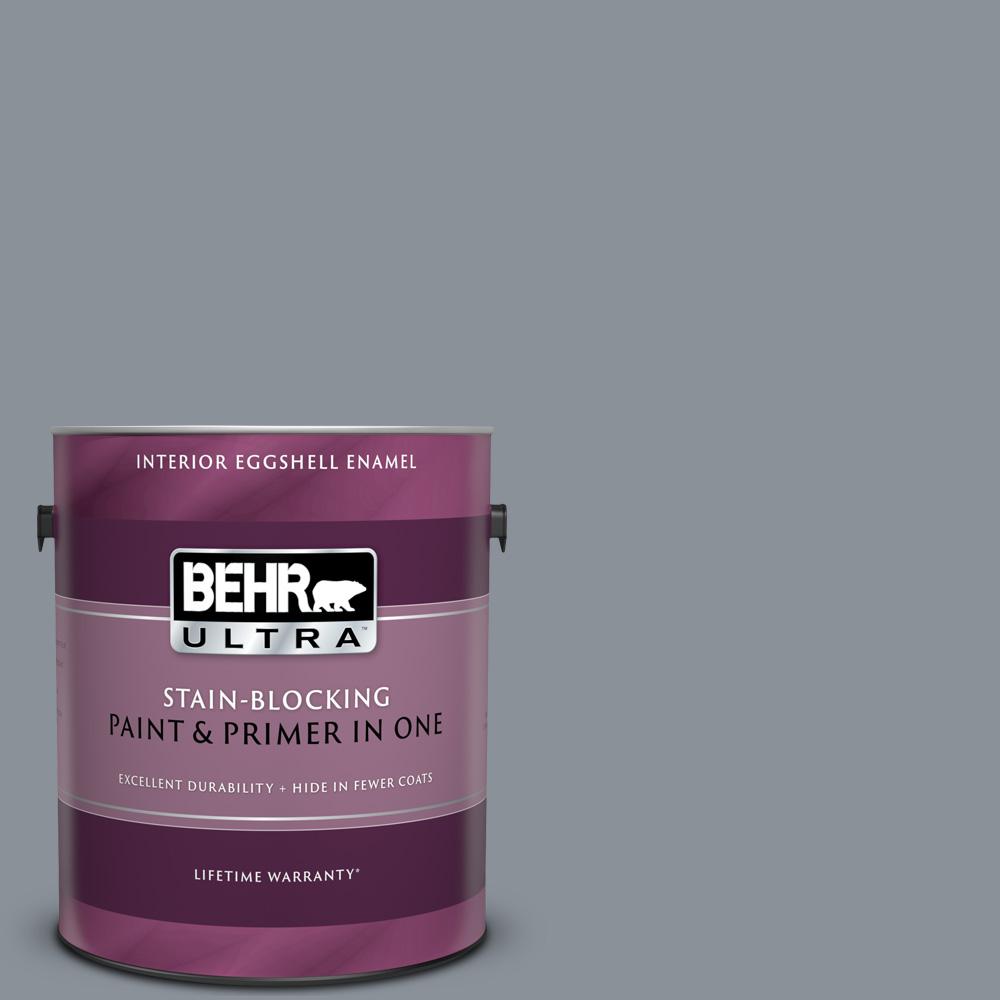 BEHR ULTRA 1 Gal. #PPU18-04 Dark Pewter Eggshell Enamel Interior Paint ...