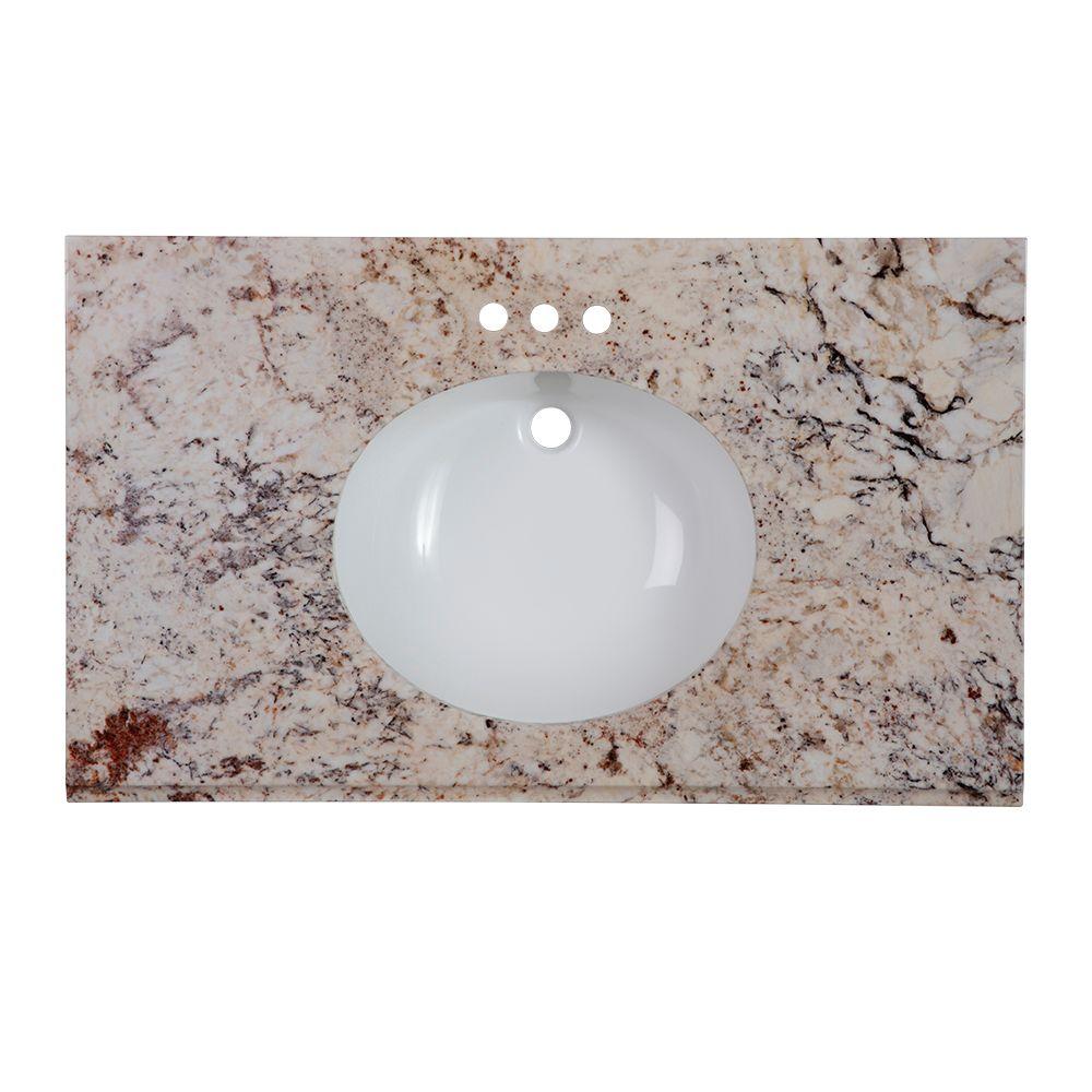 Home Decorators Collection 37 in. W x 22 in. D Stone Effects Vanity Top