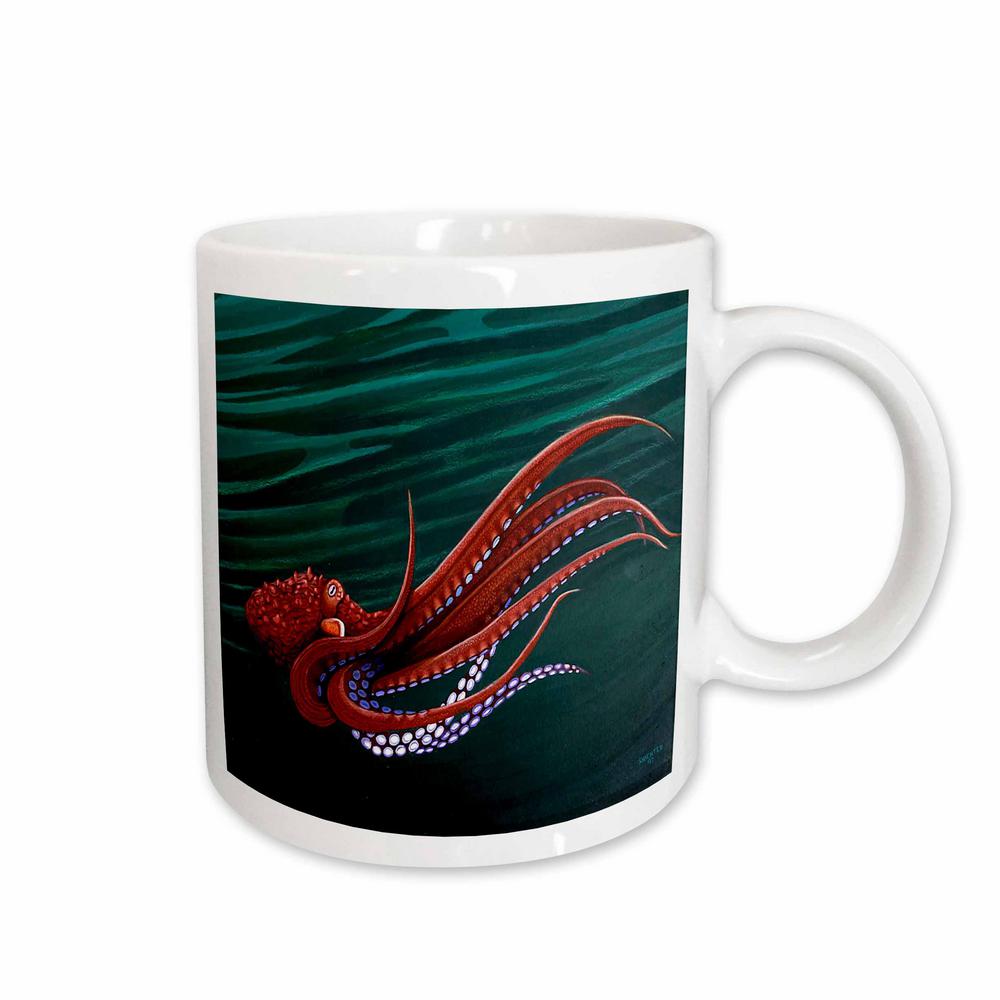 Rose Steve Shachter Art 11 Oz White Ceramic Octopus Mug 3218 1 Rose Steve Shachter Art 11 Oz White Ceramic Octopus Mug 3218 1 The Home Depot