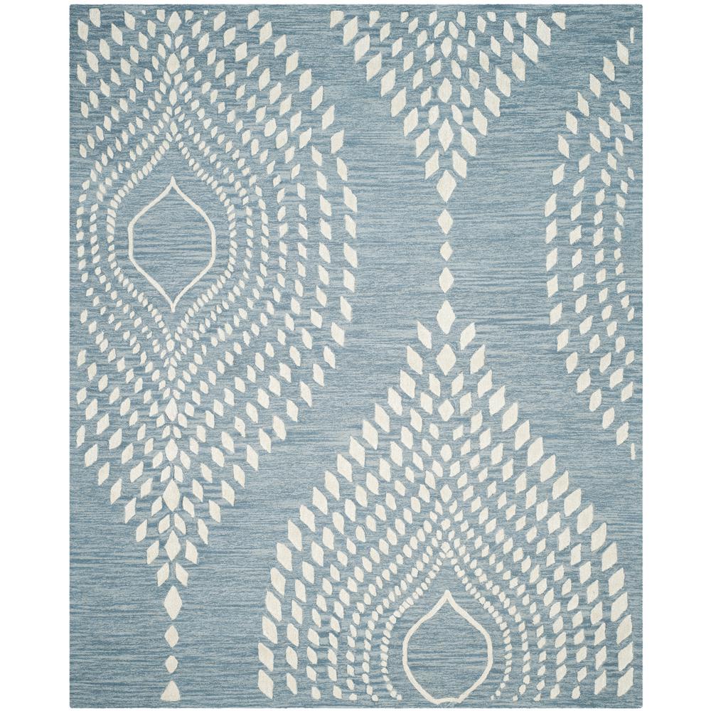 Safavieh Bella Blue/Ivory 9 ft. x 12 ft. Area RugBEL126A9 The Home