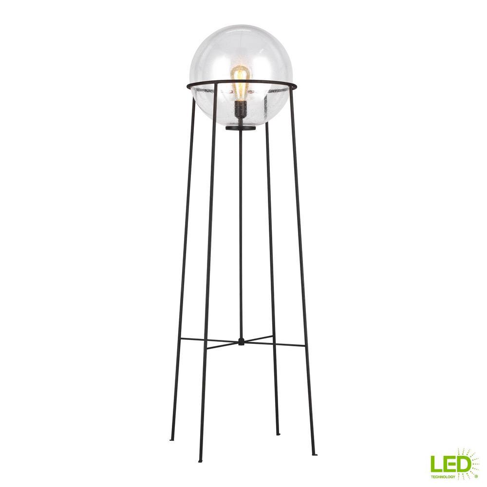 Generation Lighting Designer Collections Ed Ellen Degeneres Crafted By Atlas 52 5 In Aged Iron Floor Lamp With Clear Seeded Glass