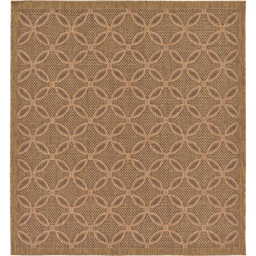 Unique Loom Outdoor Light Brown 6\' x 6\' Square Indoor/Outdoor Rug ... Unique Loom Outdoor Light Brown 6\' x 6\' Square Indoor/Outdoor Rug ...