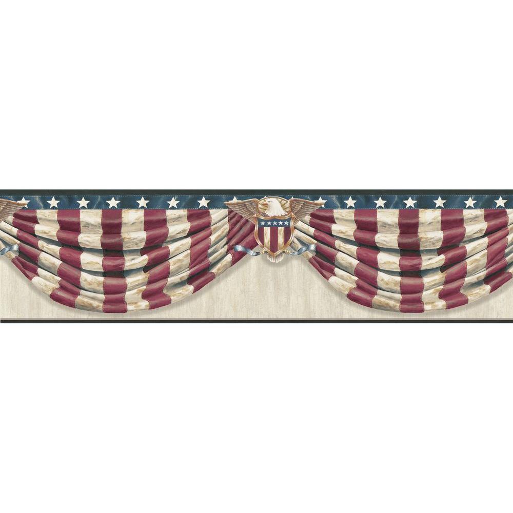 Chesapeake Lorna Stars and Straightipes Forever Wallpaper Border