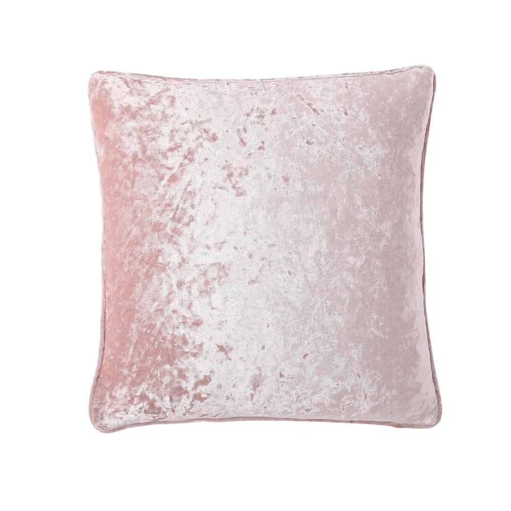 Morgan Home MHF Home 18 in. Emma Pink Velvet Throw Pillow ...