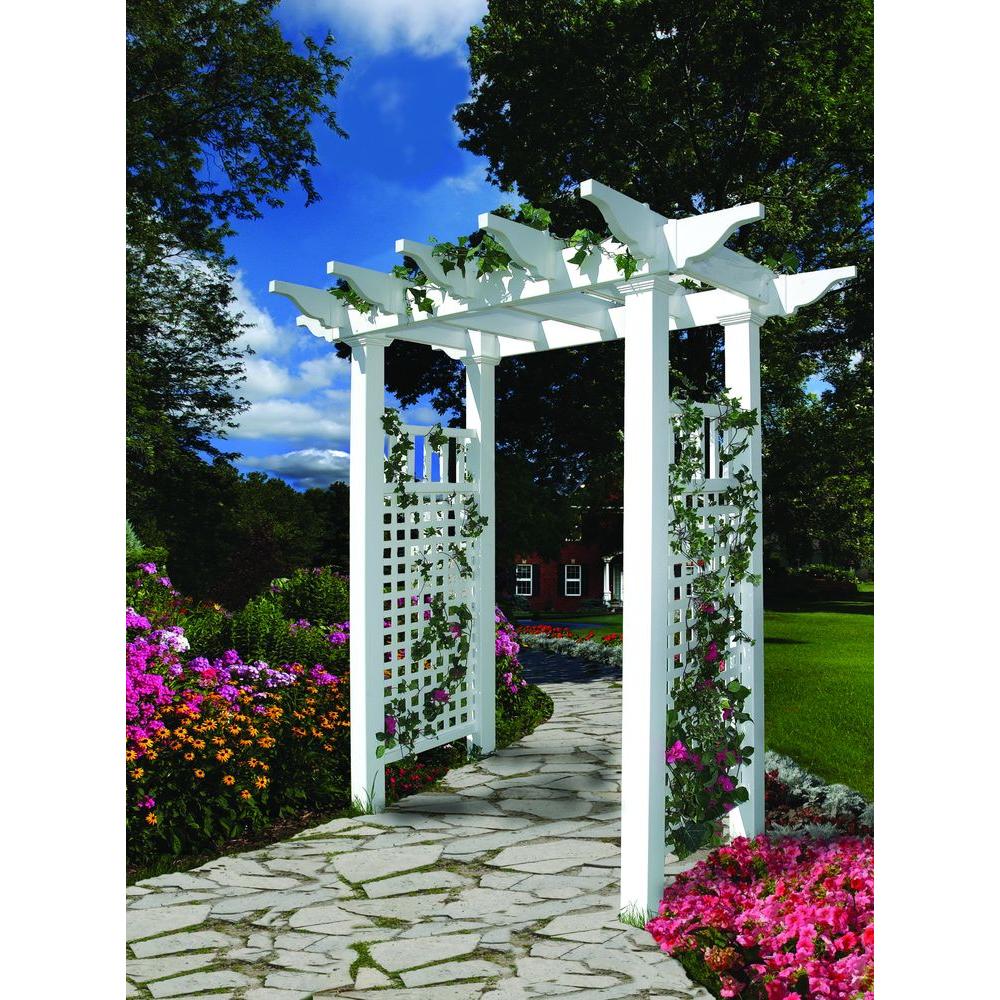 New England Arbors Fairfield 50 in. x 86.5 in. Vinyl ArborVA84226