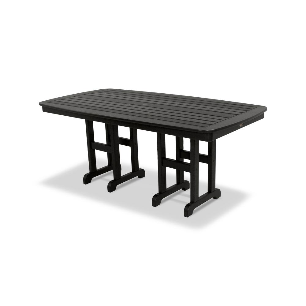 Trex Outdoor Furniture Yacht Club 37 in. x 72 in. Charcoal Black Patio