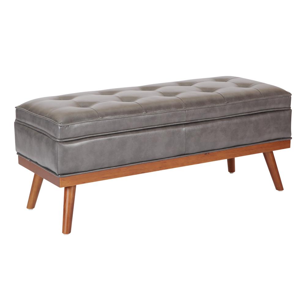 Ave Six Amity Sizzle Azure Bench Amt24 S54 The Home Depot Pewter Katheryn Storage Bench Ave Six