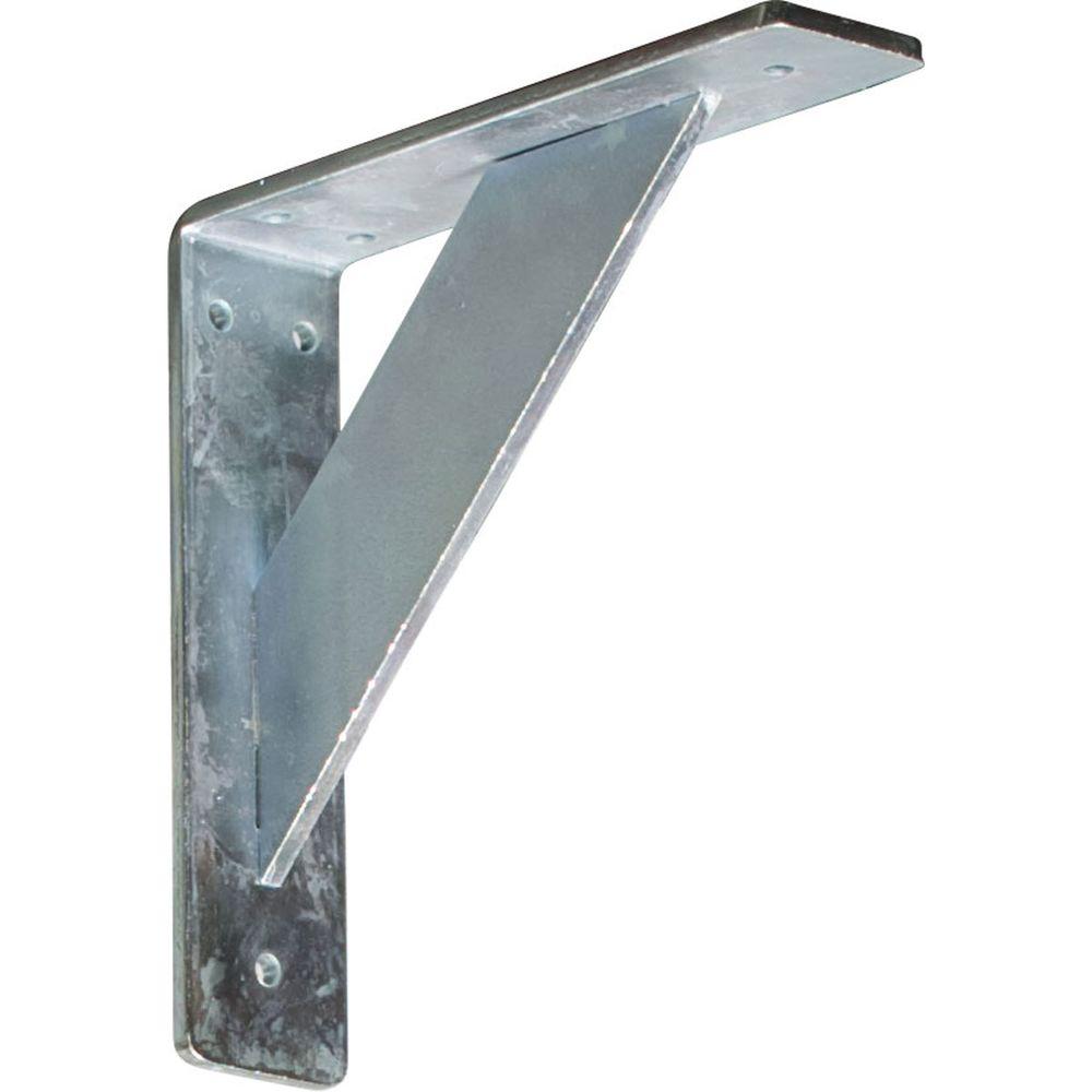 Ekena Millwork 8 in. x 2 in. x 8 in. Stainless Steel Unfinished Metal Traditional Bracket