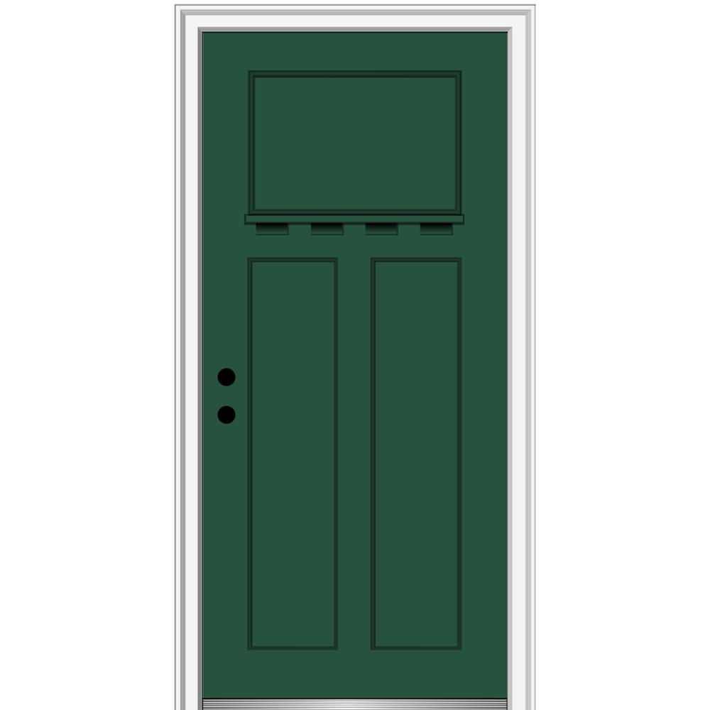 MMI Door 32 in. x 80 in. Shaker RightHand Craftsman 3Panel Painted