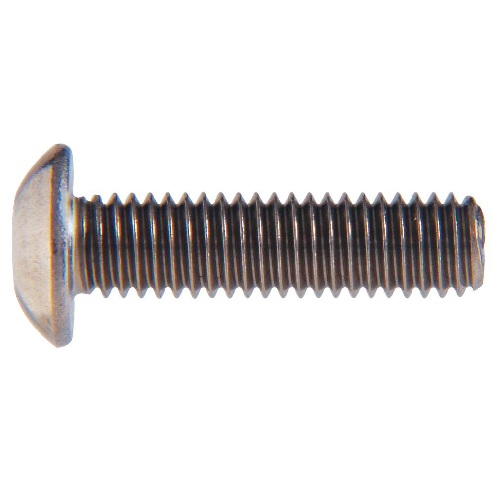 Stainless Steel #6-32 x 3//4 /" Button Socket Head Screw 10 Pack