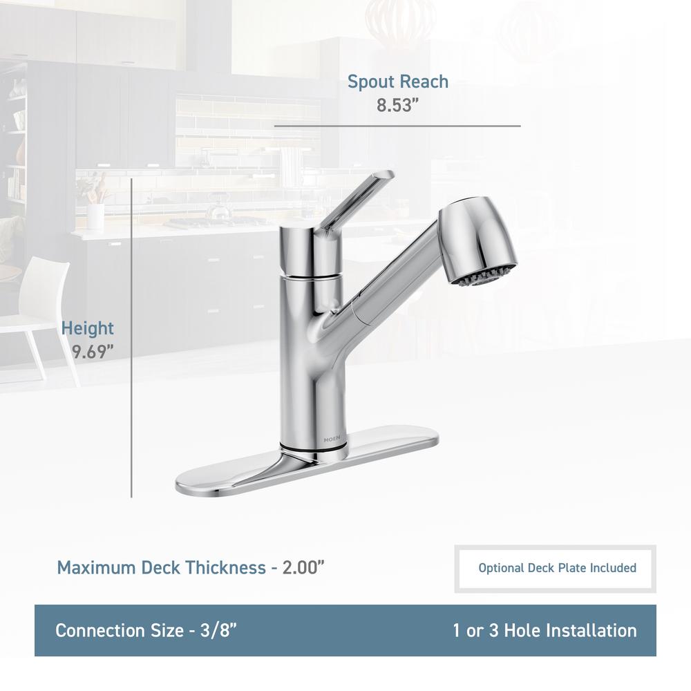 Moen Method Single Handle Pull Out Sprayer Kitchen Faucet With