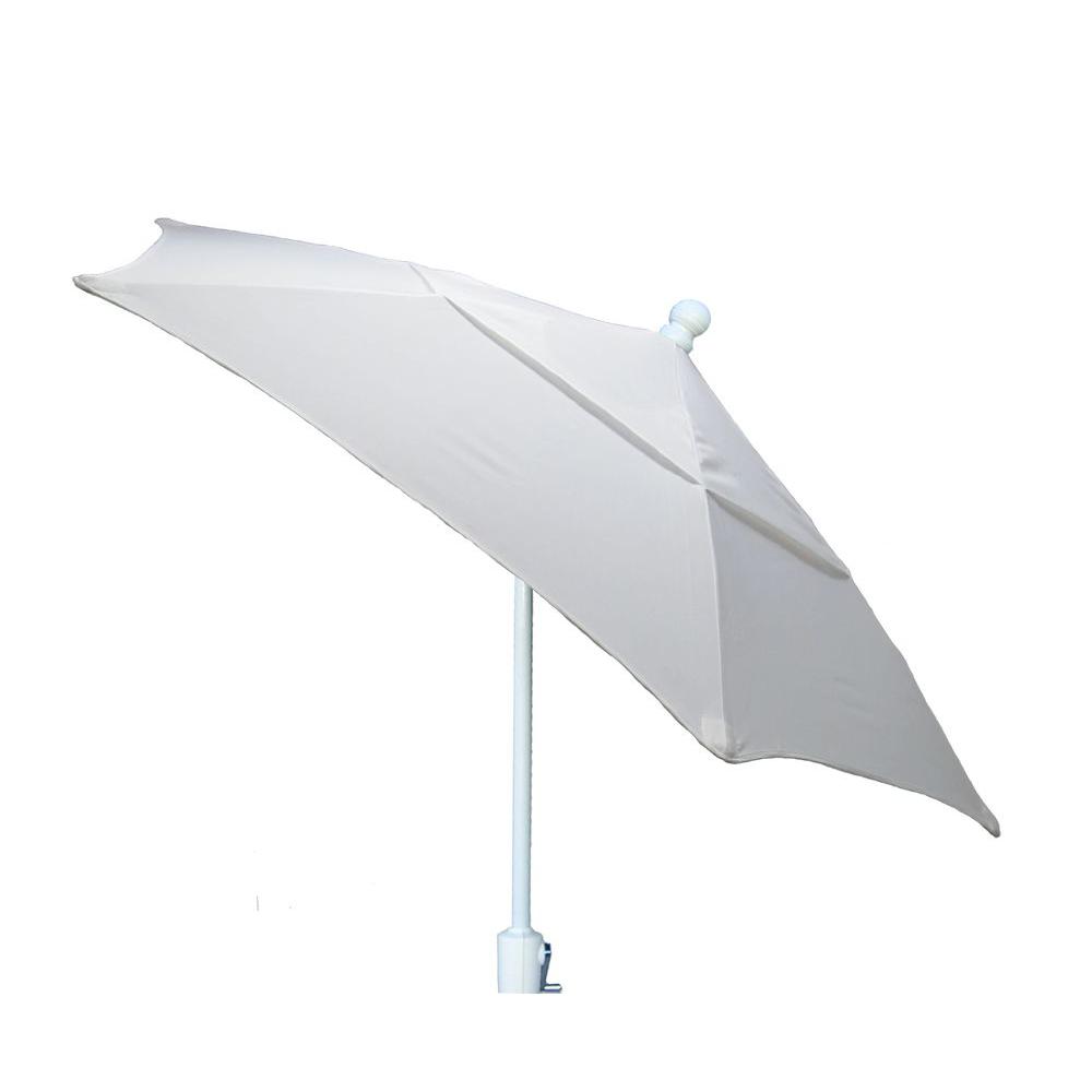 White Aluminum Market Umbrellas Patio The Home Depot Aluminum Patio Umbrella With Natural Acrylic