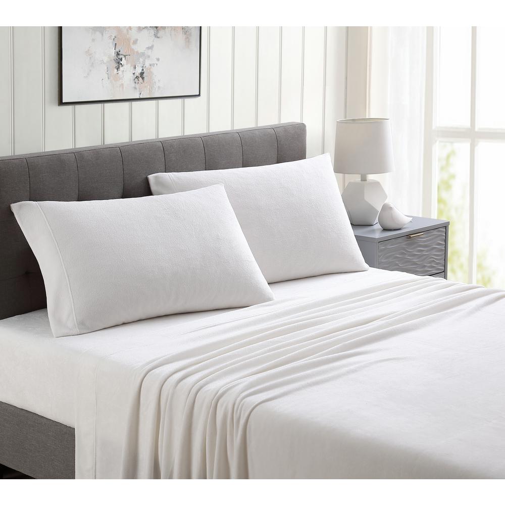 Morgan Home Mhf White Ultra Plush Fleece Twin Sheet Set M595820 Morgan Home Mhf White Ultra Plush Fleece Twin Sheet Set