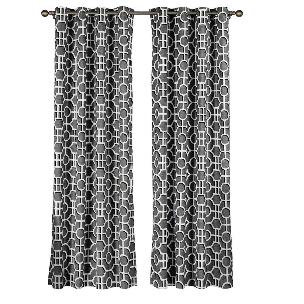 Creative Home Ideas Semi Opaque Lenox 100 Cotton Extra Wide 96 In L Grommet Curtain Panel Pair Charcoal Set Of 2 Creative Home Ideas Semi Opaque Lenox 100 Cotton Extra Wide 96 In L