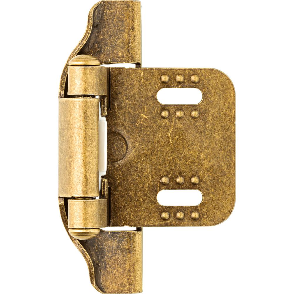 cabinet hinge overlay antique brass liberty pair wrap semi ae hinges