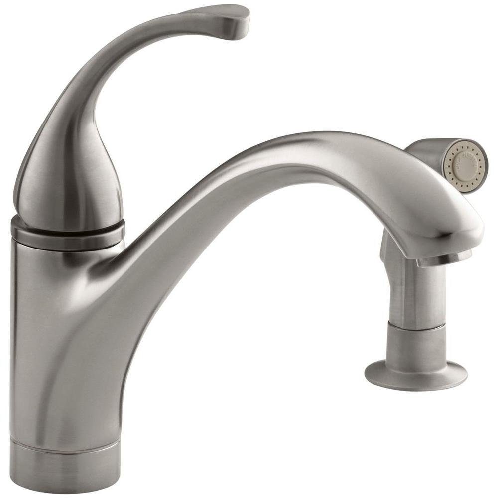 KOHLER Forte Single Handle Standard Kitchen Faucet With Side